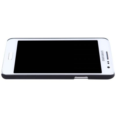 Samsung Galaxy A3 (A300) Nillkin Frosted Shield juodas plastikinis dėklas + apsauginė ekrano plėvelė / Priedai.lt