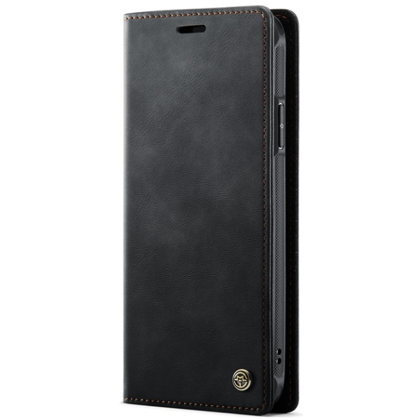 „CaseMe“ MagSafe Leather прочный чехол-книжка 2-в-1 - чёрный (iPhone 11)