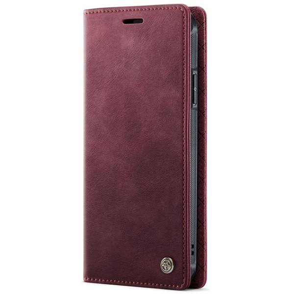 „CaseMe“ MagSafe Leather 2-in-1 atlokāms maciņš - bordo (iPhone 11)