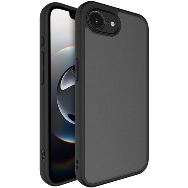 "Imak" cieta silikona (TPU) matēts apvalks - tonēts / melns ((iPhone 17e / 16e)