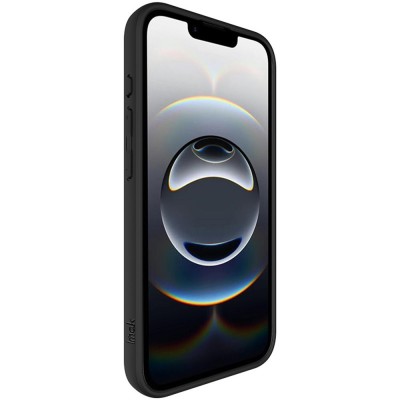 "Imak" cieta silikona (TPU) matēts apvalks - tonēts / melns ((iPhone 17e / 16e)