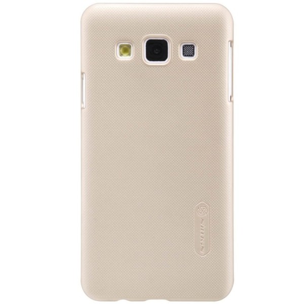 „Nillkin“ Frosted Shield dėklas - auksinis + apsauginė ekrano plėvelė (Galaxy A3 2015)