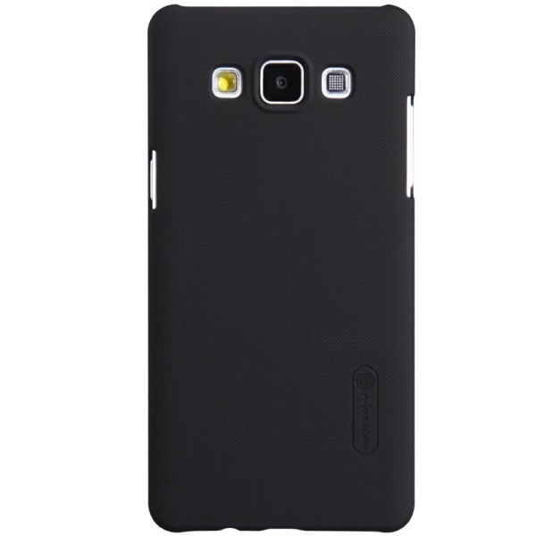 „Nillkin“ Frosted Shield dėklas - juodas + apsauginė ekrano plėvelė (Galaxy A5 2015)