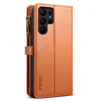 "ESEBLE" Retro чехол со съемным кошельком - коричневый (Galaxy S24 Ultra)
