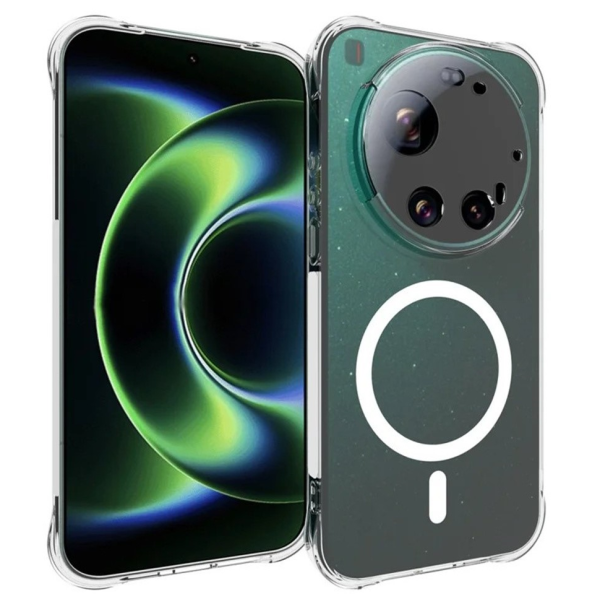"WANLONFENG" MagSafe твердый силиконовый (ТПУ) чехол - прозрачный (Xiaomi 17 Ultra)