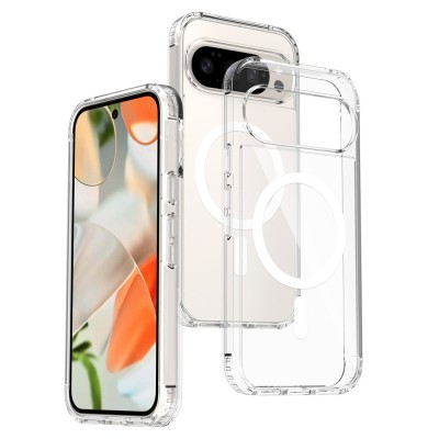"Tubi" MagSafe Твердое силиконовый (ТПУ) чехол — прозрачный (Pixel 10 Pro / 10 / 9 Pro / 9)
