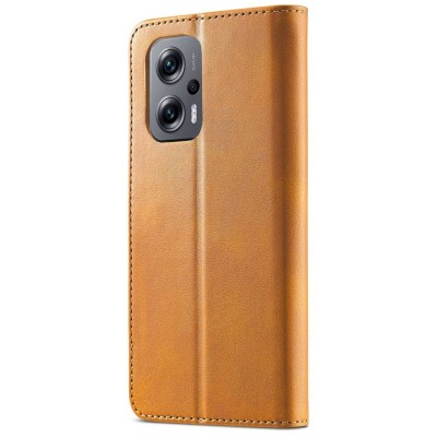 "LC.IMEEKE" atvēramais maciņš - brūns (Redmi 10 5G / Poco M5 4G / M4 5G)
