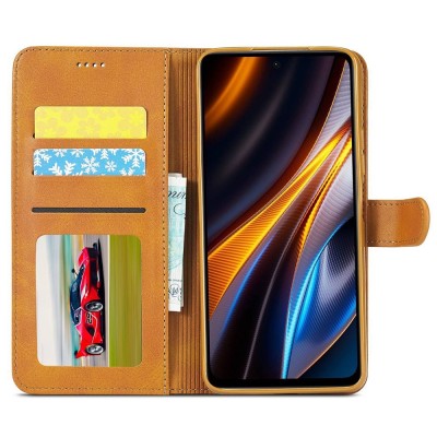 Чехол-книжка "LC.IMEEKE" - коричневый (Redmi 10 5G / Poco M5 4G / M4 5G)