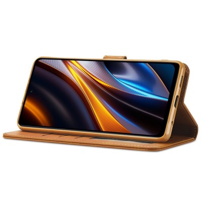 Чехол-книжка "LC.IMEEKE" - коричневый (Redmi 10 5G / Poco M5 4G / M4 5G)