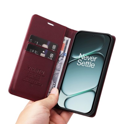 Чехол-книжка "YIKATU" Split - бордовый (OnePlus 15R / Ace 6T / Ace 6)