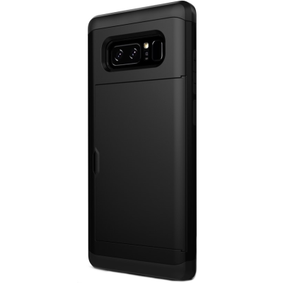 „Sliding“ Card Holder apvalks - melns (Galaxy Note 8)