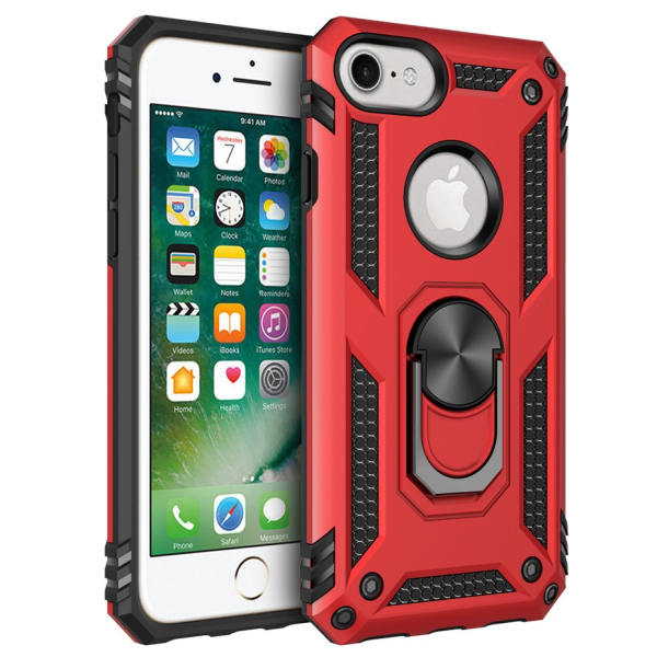 Противоударный чехол „Kickstand“ - красный (iPhone 7 / 8 / SE 2020 / SE 2022)