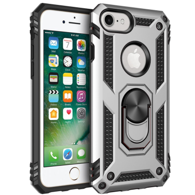 "Kickstand" pastiprinātas aizsardzības apvalks - sudrabs (iPhone 7 / 8 / SE 2020 / SE 2022)