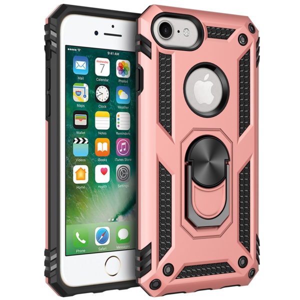 "Kickstand" pastiprinātas aizsardzības apvalks - rozs (iPhone 7 / 8 / SE 2020 / SE 2022)