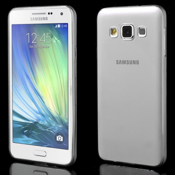 Ploniausias TPU skaidrus dėklas - pilkas (Galaxy A3 2015)