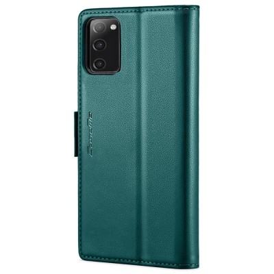 "CaseMe" Leather atvēramais ādas maciņš - zaļš (Galaxy S20 FE)