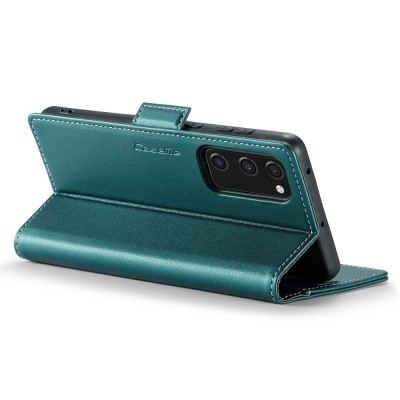 "CaseMe" Leather atvēramais ādas maciņš - zaļš (Galaxy S20 FE)