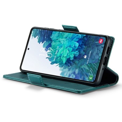 "CaseMe" Leather atvēramais ādas maciņš - zaļš (Galaxy S20 FE)