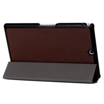 Sony Xperia Z3 Tablet Compact atvēramais brūns maciņš / Vacins.lv