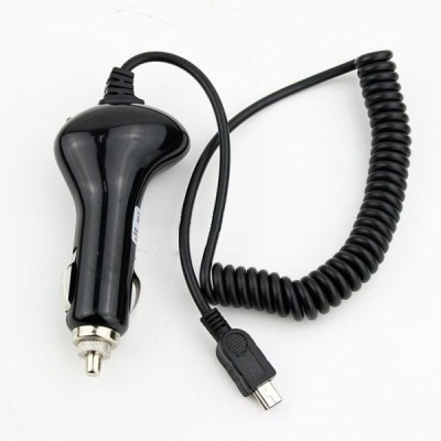„Bullet“ melns autolādētājs ar micro USB vadu (1 A) / Vacins.lv
