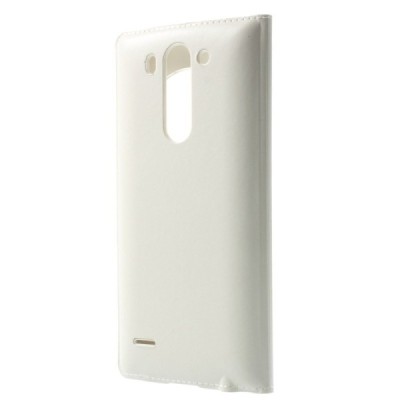 LG G3 S D722 balts atvēramais „Smart Window“ maciņš / Vacins.lv