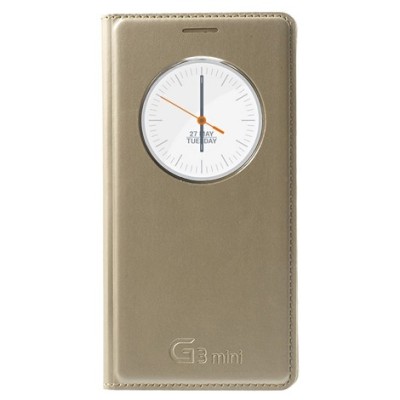 LG G3 S D722 zelta atvēramais „Smart Window“ maciņš / Vacins.lv