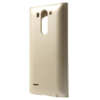 LG G3 S D722 zelta atvēramais „Smart Window“ maciņš / Vacins.lv