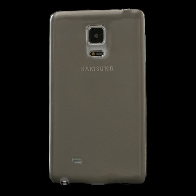 Samsung Galaxy Note Edge skaidrus (permatomas) kieto silikono TPU ploniausias pasaulyje pilkas dėklas / Priedai.lt