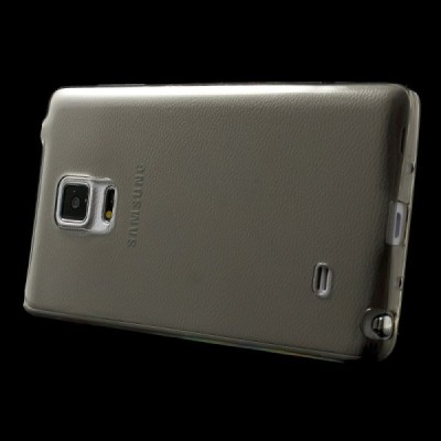 Samsung Galaxy Note Edge skaidrus (permatomas) kieto silikono TPU ploniausias pasaulyje pilkas dėklas / Priedai.lt