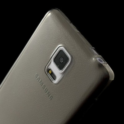 Samsung Galaxy Note Edge skaidrus (permatomas) kieto silikono TPU ploniausias pasaulyje pilkas dėklas / Priedai.lt