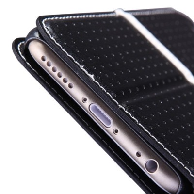 Apple iPhone 6 (6s) Nillkin Ice atvēramais melns maciņš + ekrāna aizsargplēve / Vacins.lv