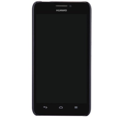 Huawei Ascend G630 Nillkin Frosted Shield melns plastmasas apvalks + ekrāna aizsargplēve / Vacins.lv