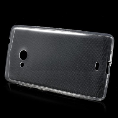 Microsoft Lumia 535 skaidrus (permatomas) kieto silikono TPU ploniausias pasaulyje dėklas / Priedai.lt