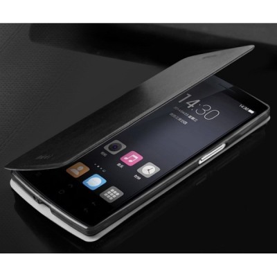OnePlus One „Mofi“ Rui sērijas melns ādas atvērams maciņš / Vacins.lv
