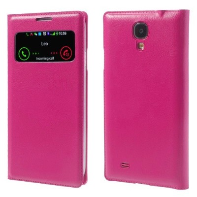 Samsung Galaxy S4 rozs atvēramais Smart Window ādas maciņš / Vacins.lv