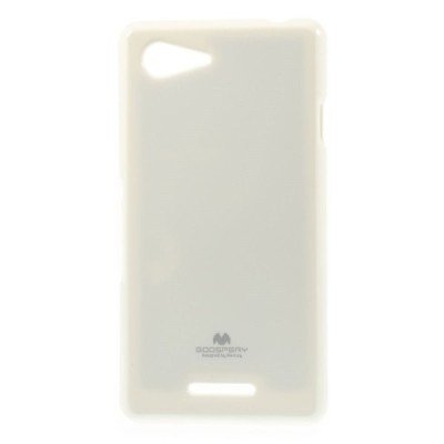 Sony Xperia E3 Mercury balts cieta silikona (TPU) apvalks / vacins.lv