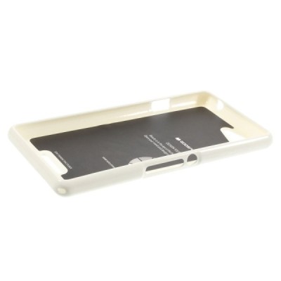 Sony Xperia E3 Mercury balts cieta silikona (TPU) apvalks / vacins.lv
