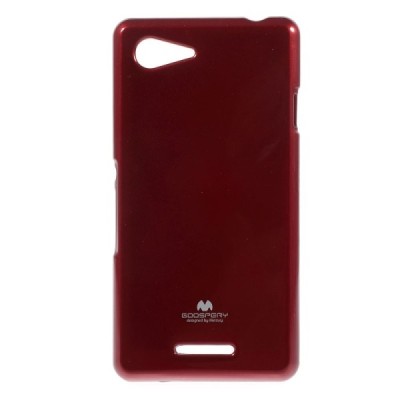 Sony Xperia E3 Mercury sarkans cieta silikona (TPU) apvalks / vacins.lv