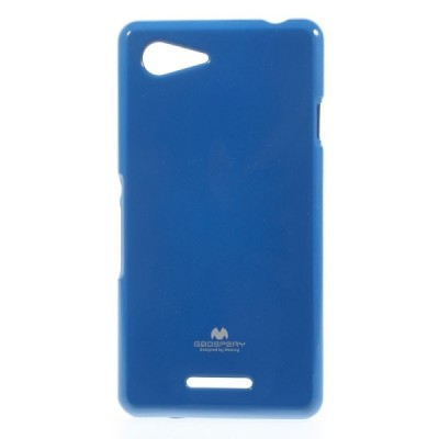 Sony Xperia E3 Mercury zils cieta silikona (TPU) apvalks / vacins.lv