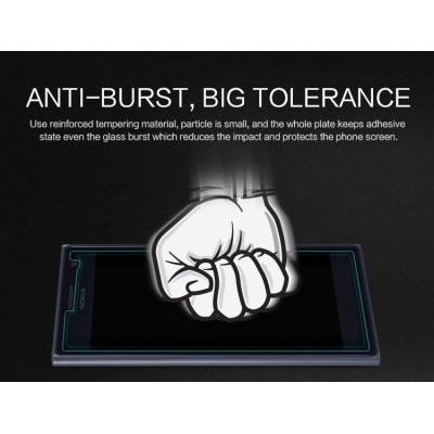 Nokia Lumia 830 „Nillkin“ H Tempered Glass sustiprintos apsaugos apsauginis ekrano stiklas 0.33 mm / Priedai.lt