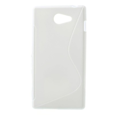 Sony Xperia M2 Aqua balts cieta silikona (TPU) apvalks / vacins.lv
