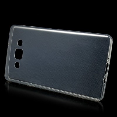 Samsung Galaxy A7 dzidrs (caurspīdīgs) cieta silikona TPU pasaulē planākais apvalks / Vacins.lv