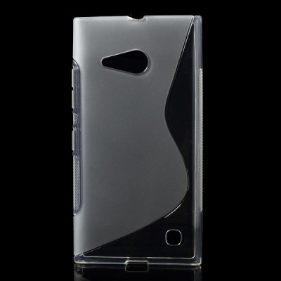 Nokia Lumia 730 (735) skaidrus (permatomas) kieto silikono TPU dėklas - nugarėlė / Priedai.lt