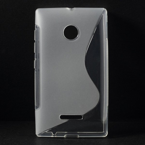 Kieto silikono (TPU) dėklas - skaidrus (Lumia 435)