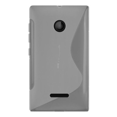 Microsoft Lumia 435 skaidrus (permatomas) kieto silikono TPU dėklas - nugarėlė / Priedai.lt