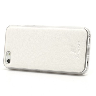 „Kingpad“ Leather sērijas balts ādas un izturīgas cieta silikona Apple iPhone 5 / 5S apvalks / Vacins.lv