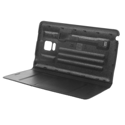 Samsung Galaxy Note Edge melns atvēramais Smart Wallet ādas maciņš - maks / Vacins.lv