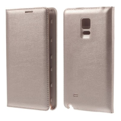 Samsung Galaxy Note Edge auksinis odinis atverčiamas Smart Wallet dėklas - piniginė / Priedai.lt