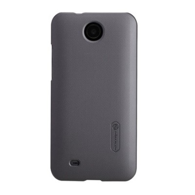 HTC Desire 300 Nillkin Frosted Shield melns plastmasas futrālis + ekrāna aizsargplēve / Vacins.lv
