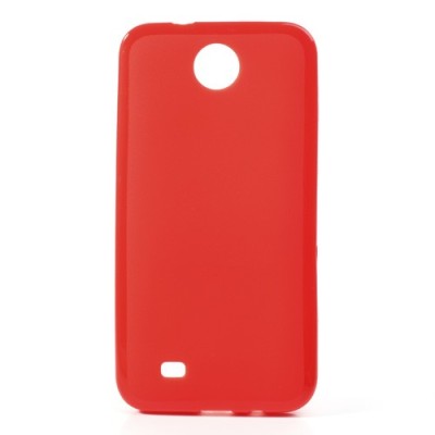 HTC Desire 300 Jelly Case sarkans cieta silikona (TPU) futrālis / Vacins.lv